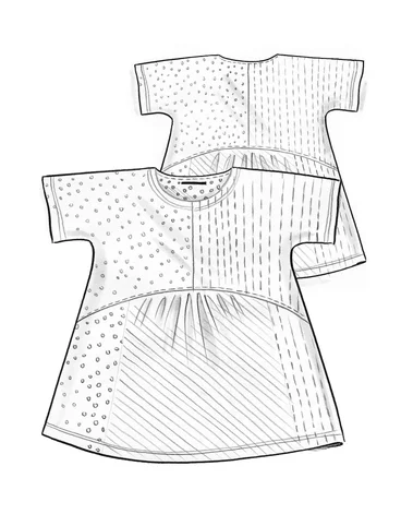 “Sigfride” jersey tunic in organic cotton - vanilj