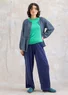 “Cornus” velour pants in organic cotton/recycled polyester (violet M)