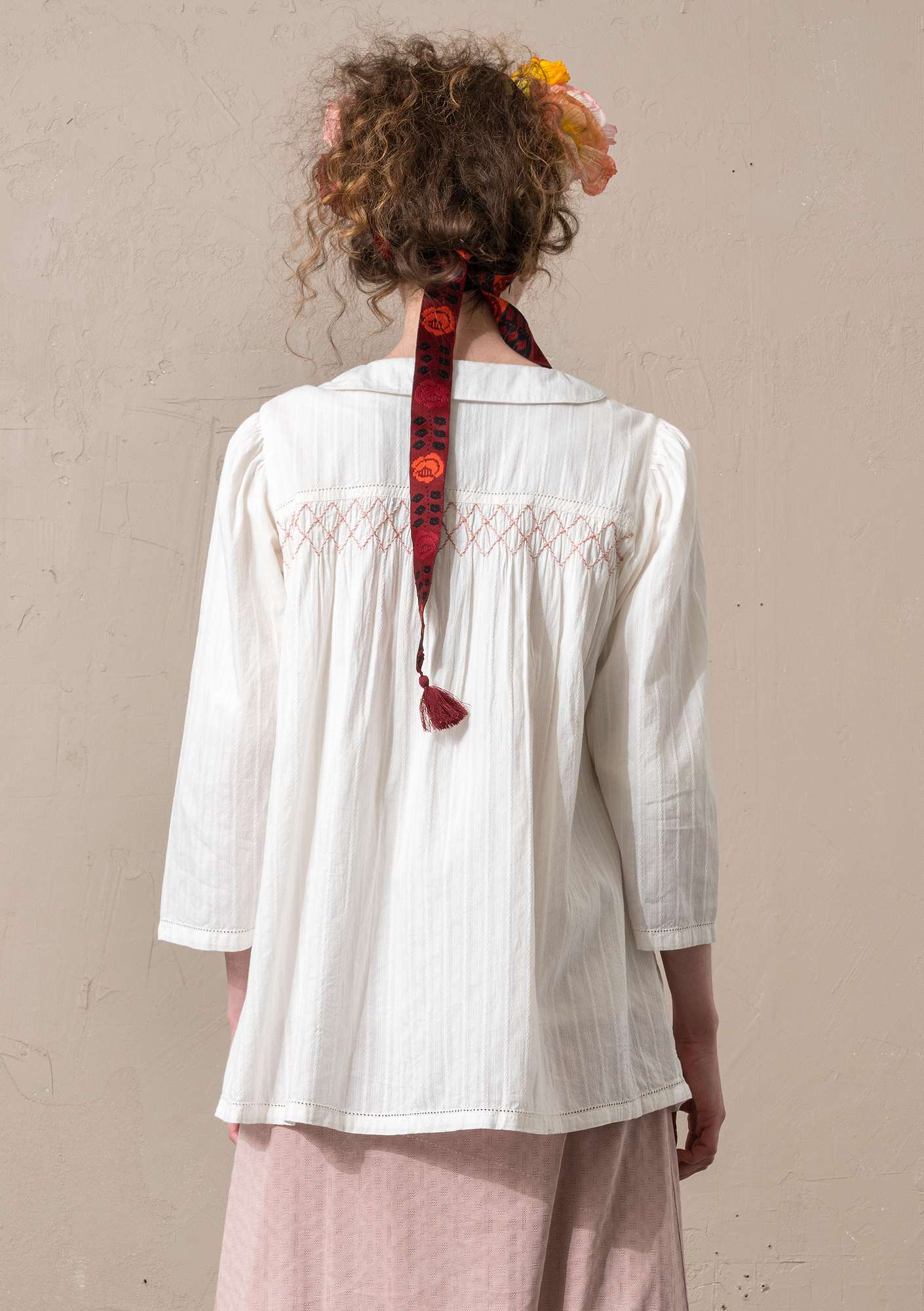 Geweven blouse  Fille  van biologisch katoen halfgebleekt thumbnail