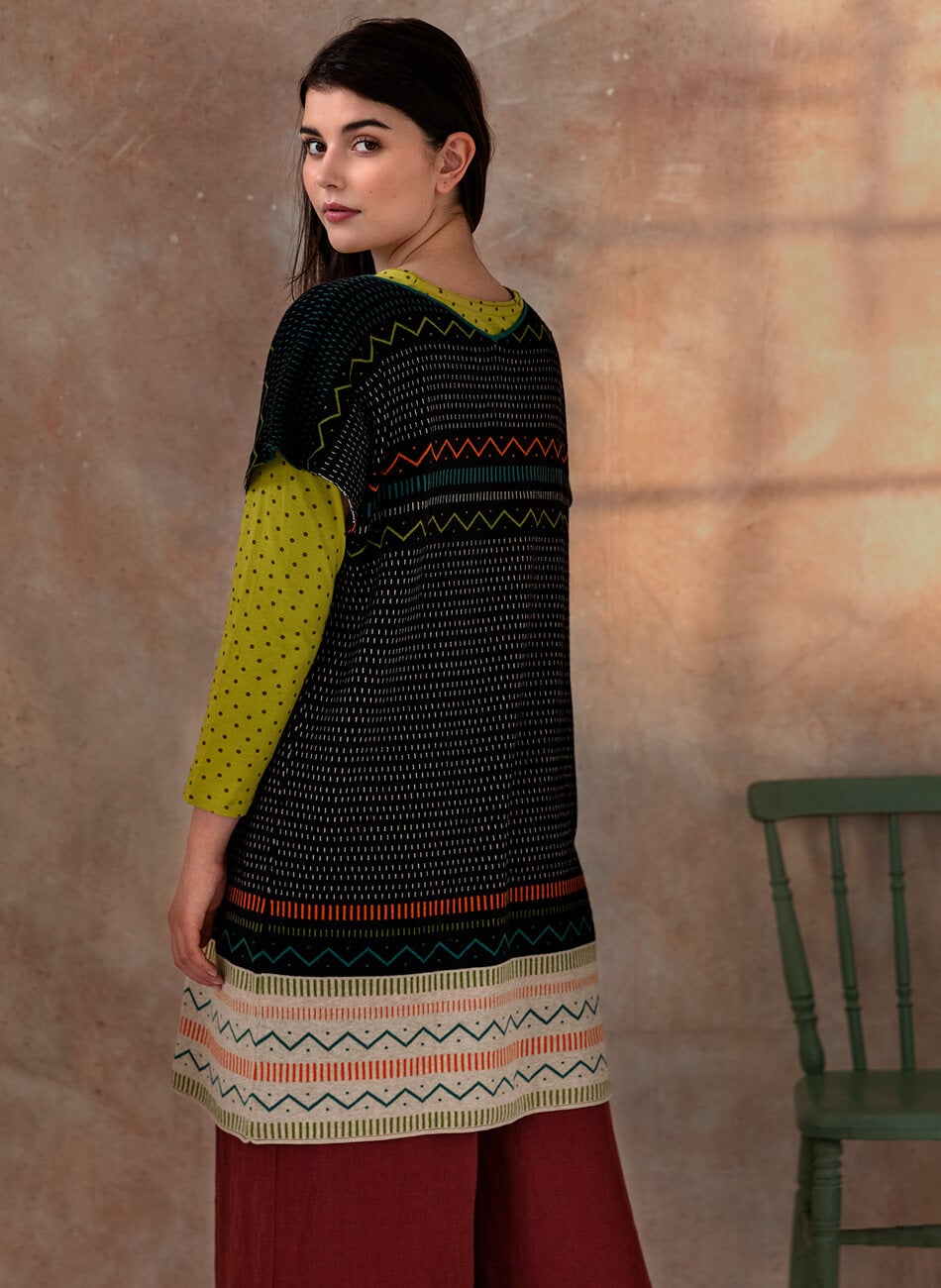 “Strikk” tunic in a recycled cotton knit fabric