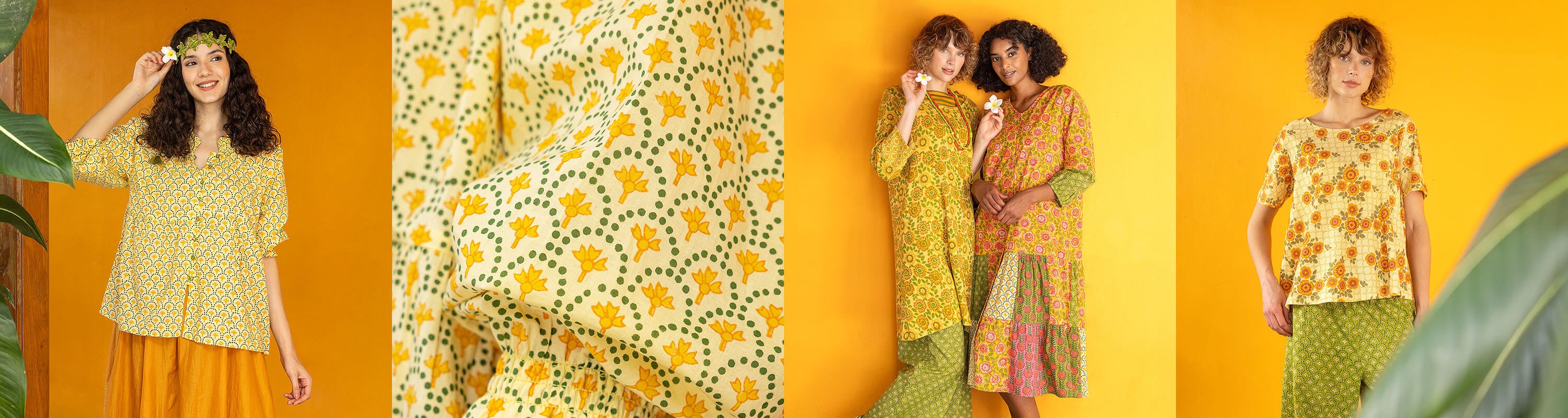 Flowers in Pondicherry | Block-printed clothing | Gudrun Sjödén