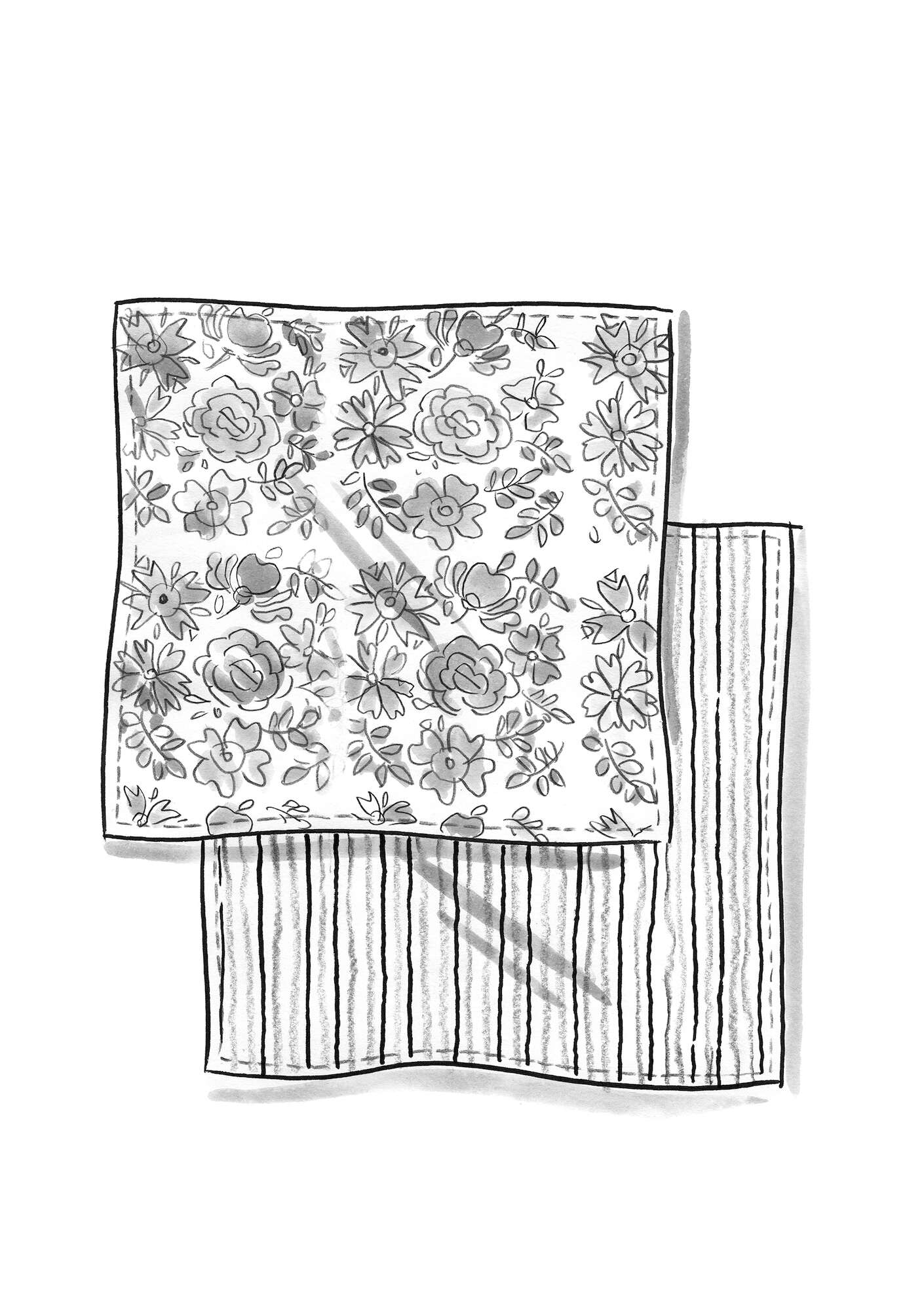 “Orsa” organic cotton napkins, 2-pack black