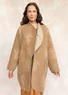 “Sunny Honey” wool coat (walnut S)