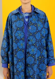 “Cress” organic cotton coat - bright blue