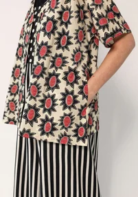 Blouse "Afrodite" en coton biologique - vanille