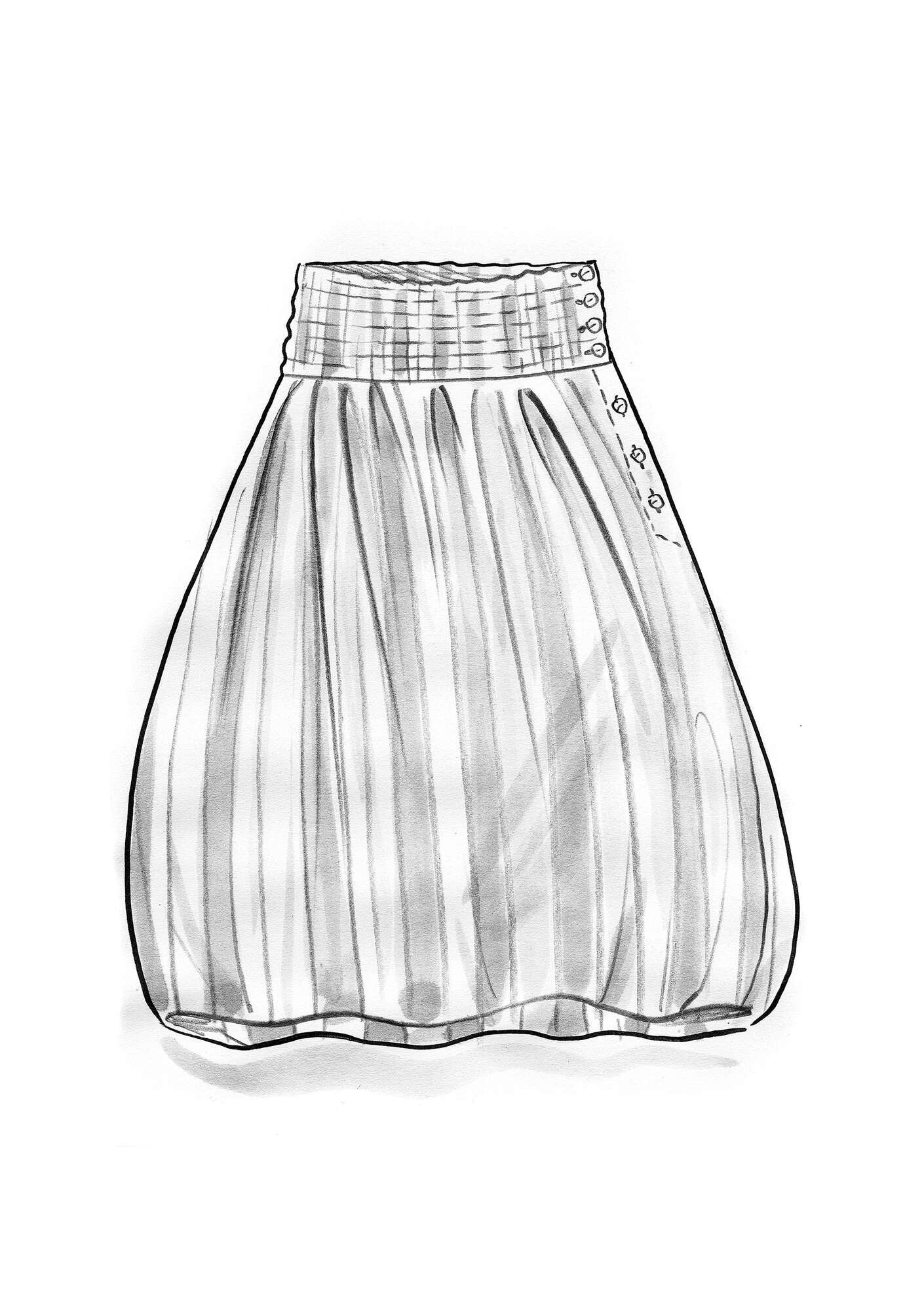 Woven “Akira” skirt in organic cotton gudrunsjoden.com