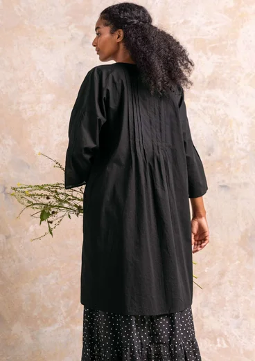 Robe "Serafina" en tissu de coton biologique - noir