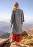 “Sky” woven organic cotton dress (graphite M)