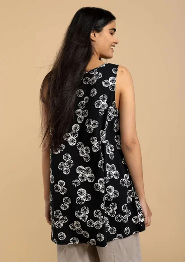 “Corallo” organic cotton jersey tank top - black
