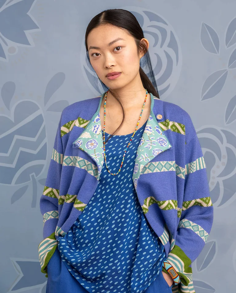 Strickjacke „Shoko“ aus Bio-Baumwolle/Wolle