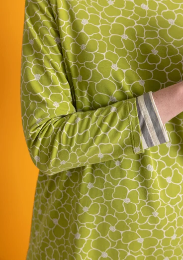 Jerseykleid „Theia“ aus Bio-Baumwolle/Elasthan - waldgrün-gemustert