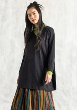 Tricot tuniek "Judit" van biologisch katoen/modal - zwart