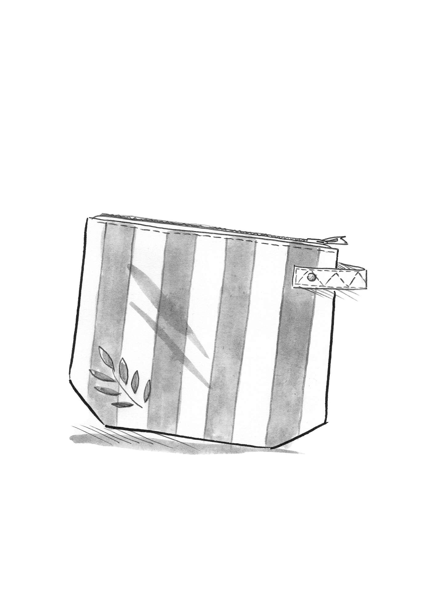 “Långrand” toiletry bag in organic cotton cerise