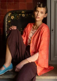 “Lily” woven organic cotton tunic - water lily