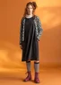 “Ylva” jersey dress in organic cotton/spandex (black XXL)