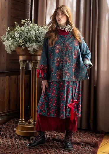 Wendejacke „Asta“ aus Bio-Baumwolle - indigogrün