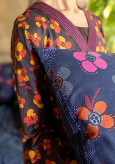 Putetrekk «Amandine» i økologisk bomull - mørk indigo