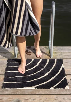 “After rain” organic cotton bath mat - black