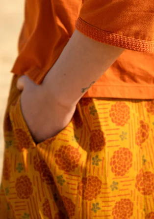 “Gjusta” woven organic cotton skirt - mustard