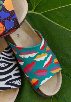 Sandaler «Botswana» med korksåle - lys orientgrønn