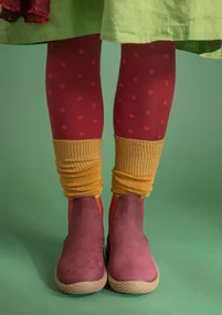 Elastic-sided boots made of nubuck - burgundy