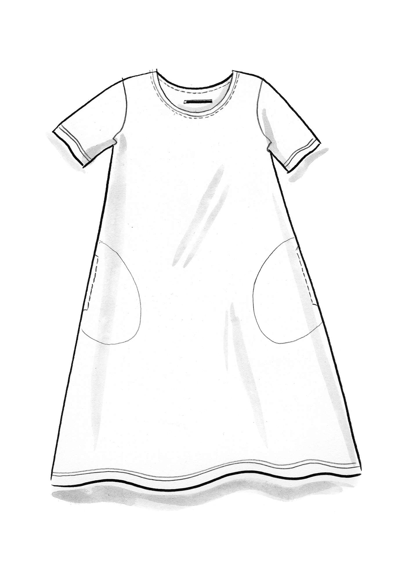 Tricot jurk  Maj  van biologisch katoen kers