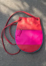 Handtasche aus Leder - begonienrosa