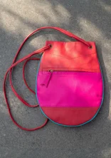 Handtasche aus Leder - begonienrosa