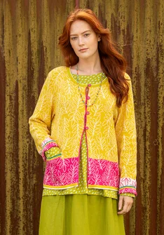 “Ängskär” organic and recycled cotton cardigan - pineapple