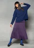 “Pytte” jersey skirt made of organic cotton/modal/elastane (blackberry/print S)
