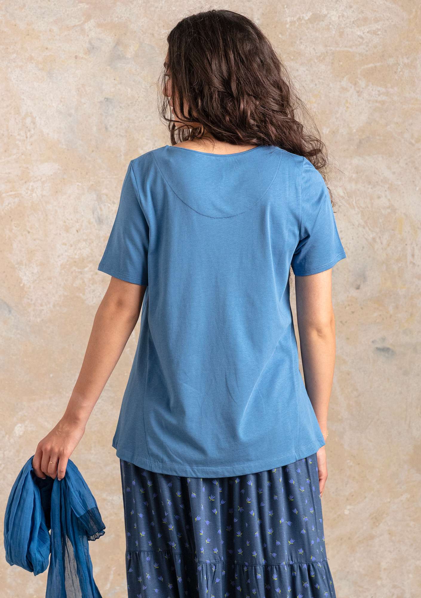 Shirt „Cordelia“ aus Öko-Baumwolle/Modal leinenblau