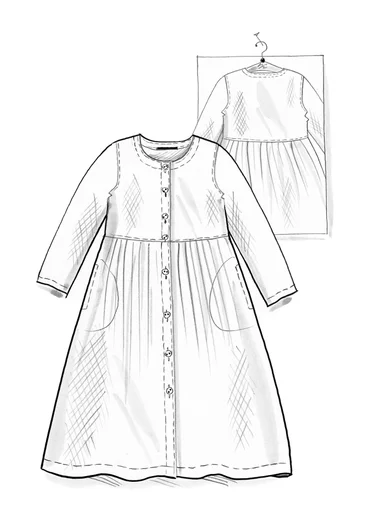 Robe tissée ”Vendela” en coton biologique - ciel nocturne