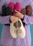 “Bianca” organic cotton canvas flats (feather 39)