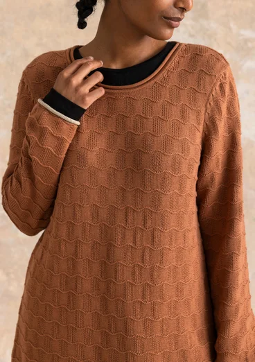 “Celia” recycled cotton favourite sweater - acorn