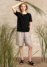Woven linen shorts - varmgr0SL0randig