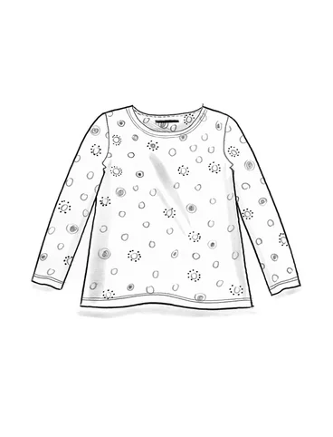 “Pencil” jersey top in lyocell/spandex - turkos