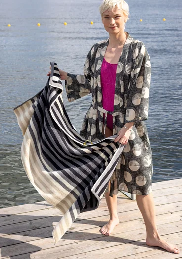 “Sunset” organic cotton bath towel - black