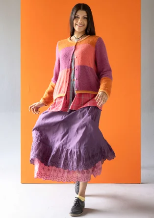 Mehrfarbige Strickjacke „Kajsa“ aus Alpakawollgemisch - erika
