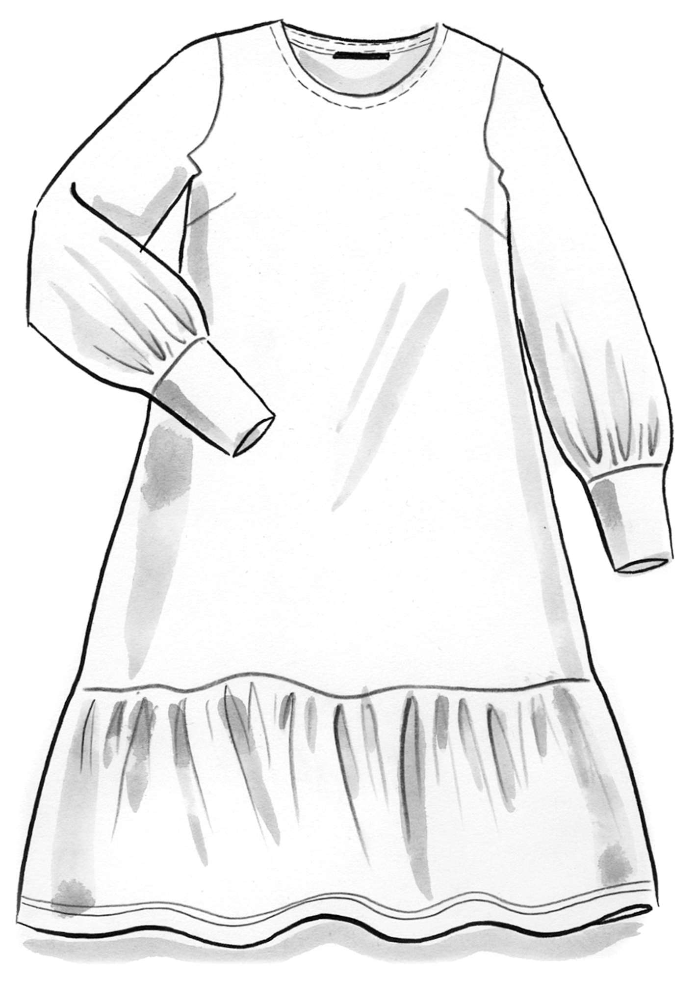 Linen jersey dress