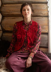 Top "Rosebay" van lyocell/elastaan - aubergine