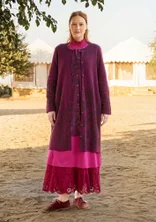 Long gilet "Dawn" en ramie/coton recyclé - raisin