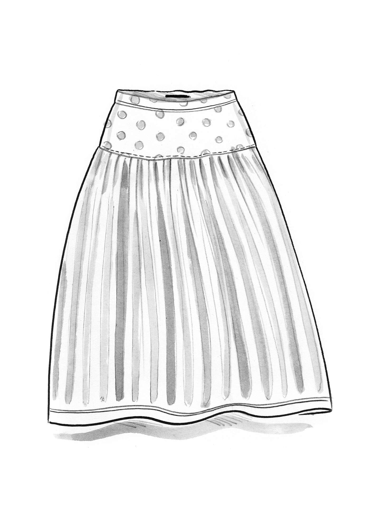“Siena” skirt in modal graphite