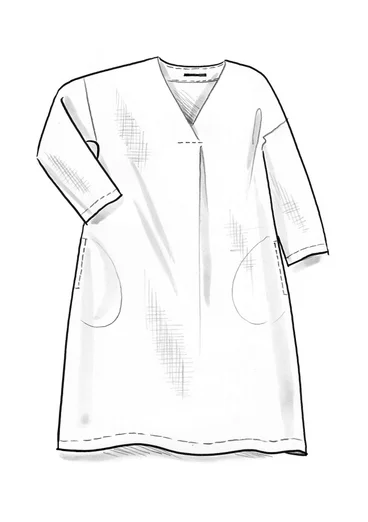 Robe "Jasmine" en lin tissé - naturel foncé