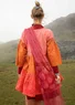 Vevd tunika «Rachna» i økologisk bomull (flamingo S)