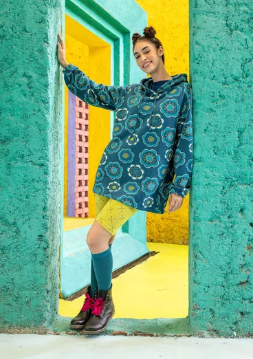 Trikoohuppari "Soho" ekopuuvillaa - himmeä petroli