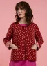 Dotted organic cotton cardigan (rosewood XXL)