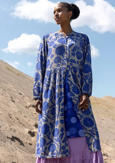 Robe tissé "Moonlight" en viscose/lin - lupin