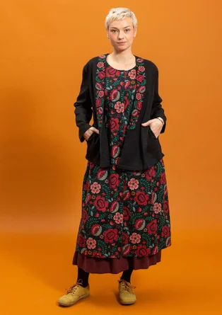 Woven dress "Cleo" in organic cotton - black