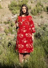 Robe tissée ”Rose hip” en coton biologique - rouge agate