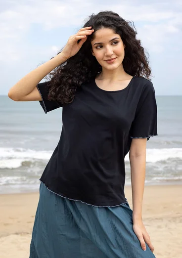 Shirt „Drop“ aus Bio-Baumwolle - schwarz